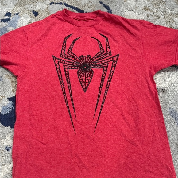 Marvel Other - Marvel Red Short Sleeve Tee with Black Spider Emblem